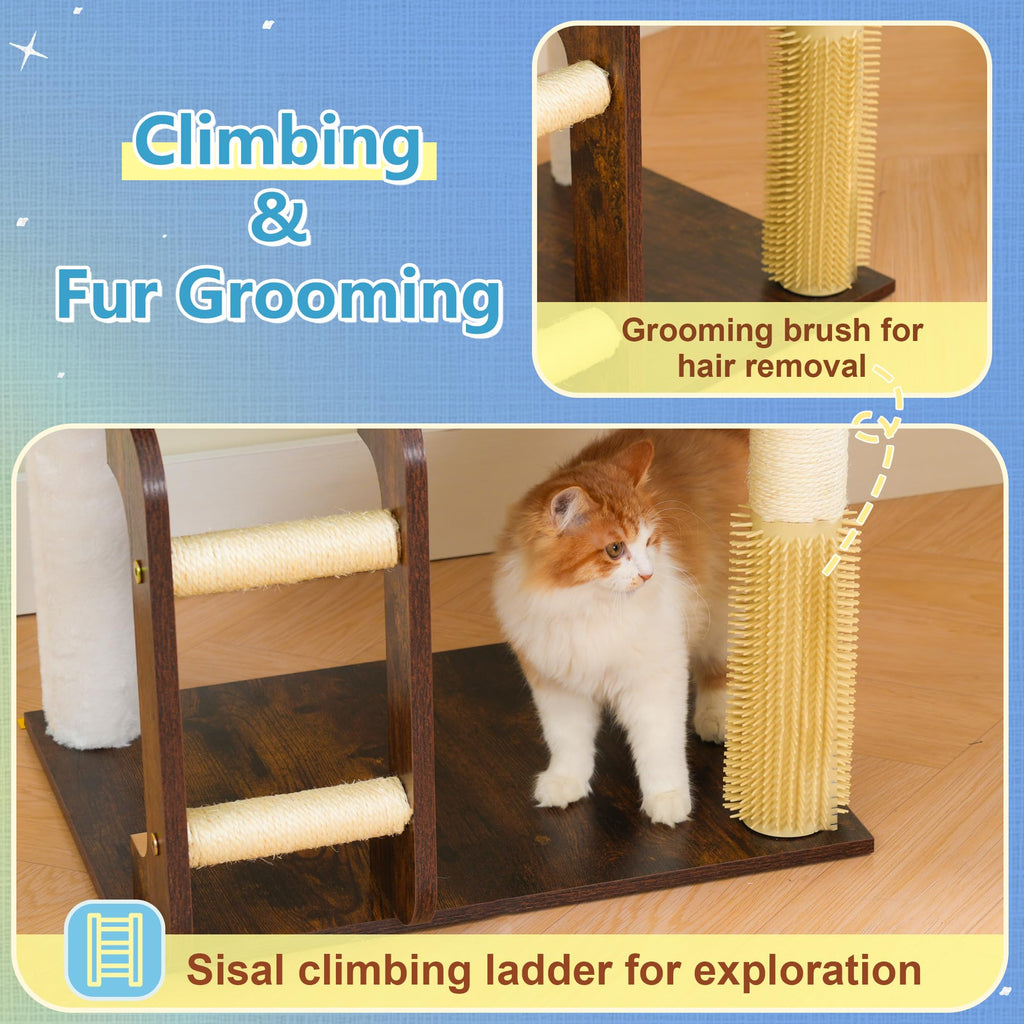 Wooden Cat Tree with Large Platforms D9800