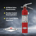 2.5 lb. ABC Dry Chemical Fire Extinguisher with Wall Bracket, 2 Pack E41906