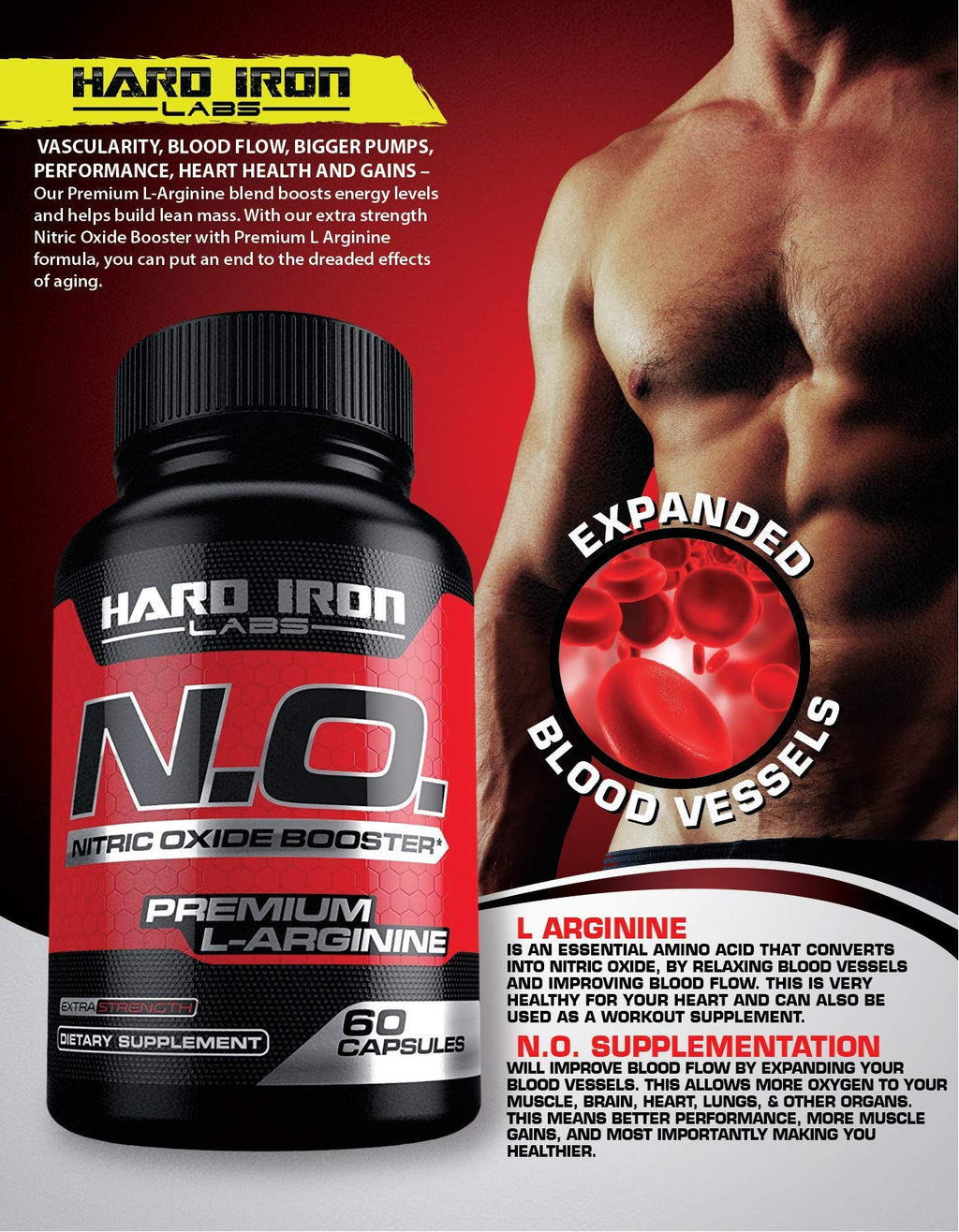 120 Capsules L-Arginine L-Citrulline Beta Alanine Pre-Workout Supplement E324655