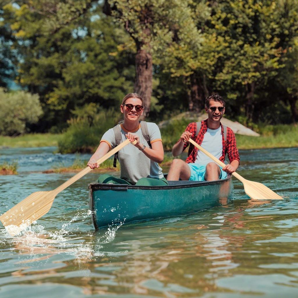 4 ft Wooden Canoe Paddles with Ergonomic Grip P1106