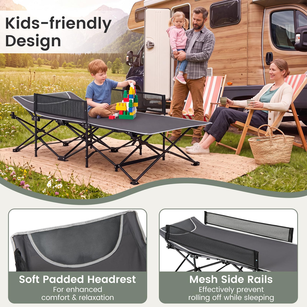 Foldable Kids Cot U614562