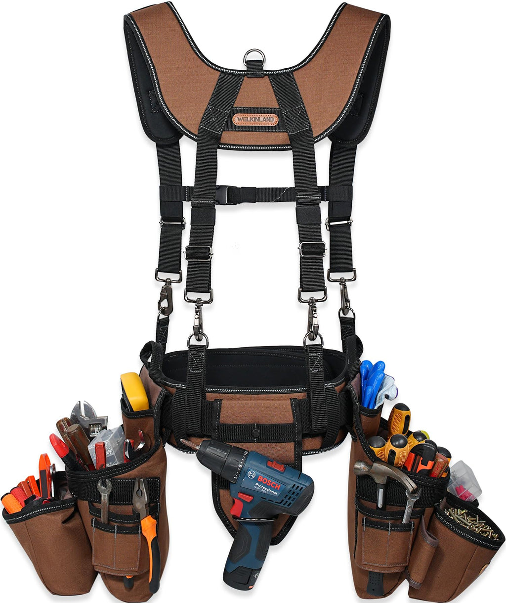 39-Pocket Heavy-Duty Tool Belt With Suspenders Z7912