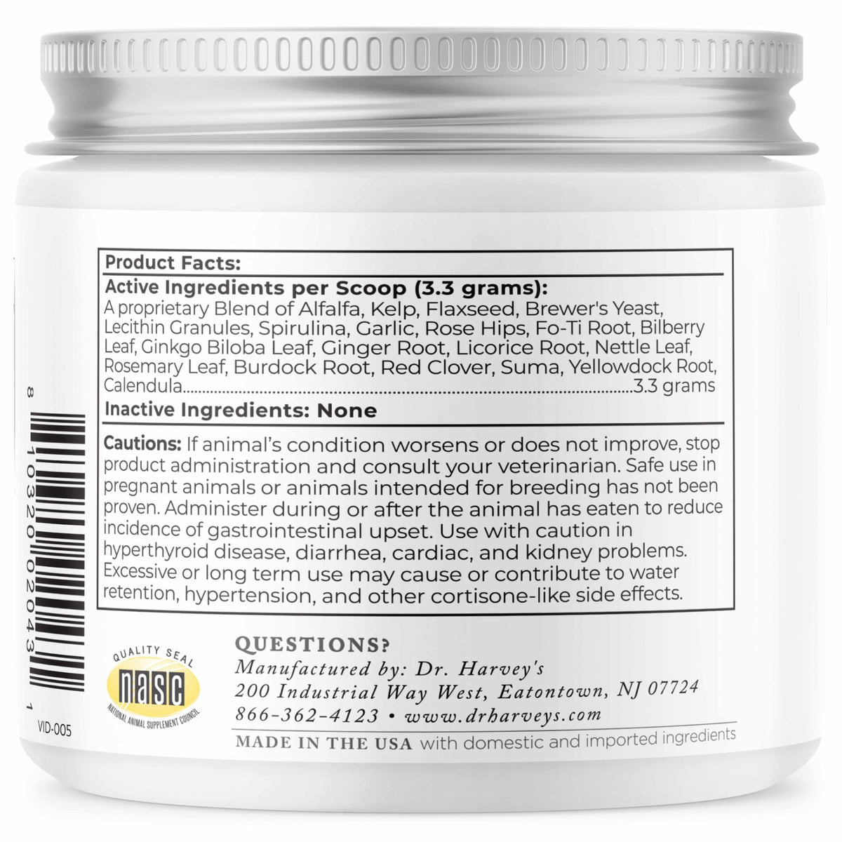 Herbal Supplement for Senior Dogs, 7 Oz F441