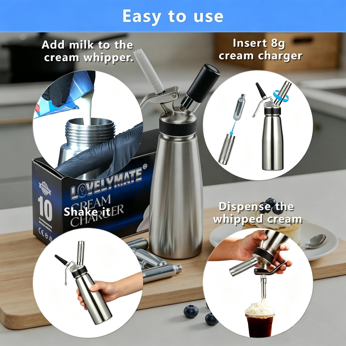 8g Whipped Cream Chargers 10 Pack W447317
