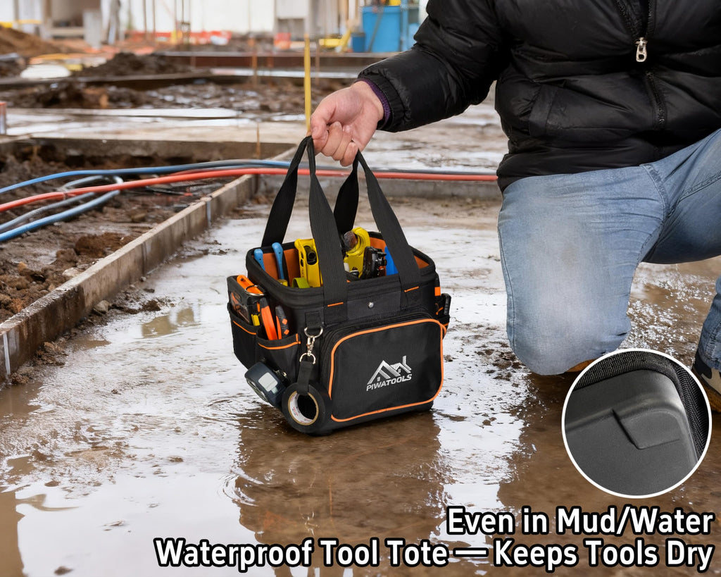 10" Compact Open-Top Tool Tote Bag W83329