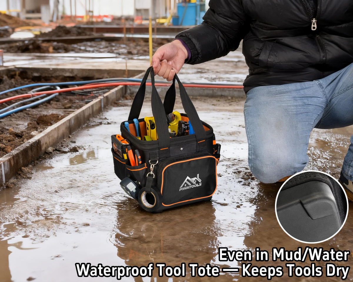 10" Compact Open-Top Tool Tote Bag W83329
