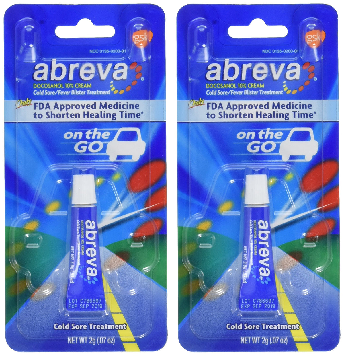Cold Sore/Fever Blister Treatment, 2 gms (Pack of 2) Y6725