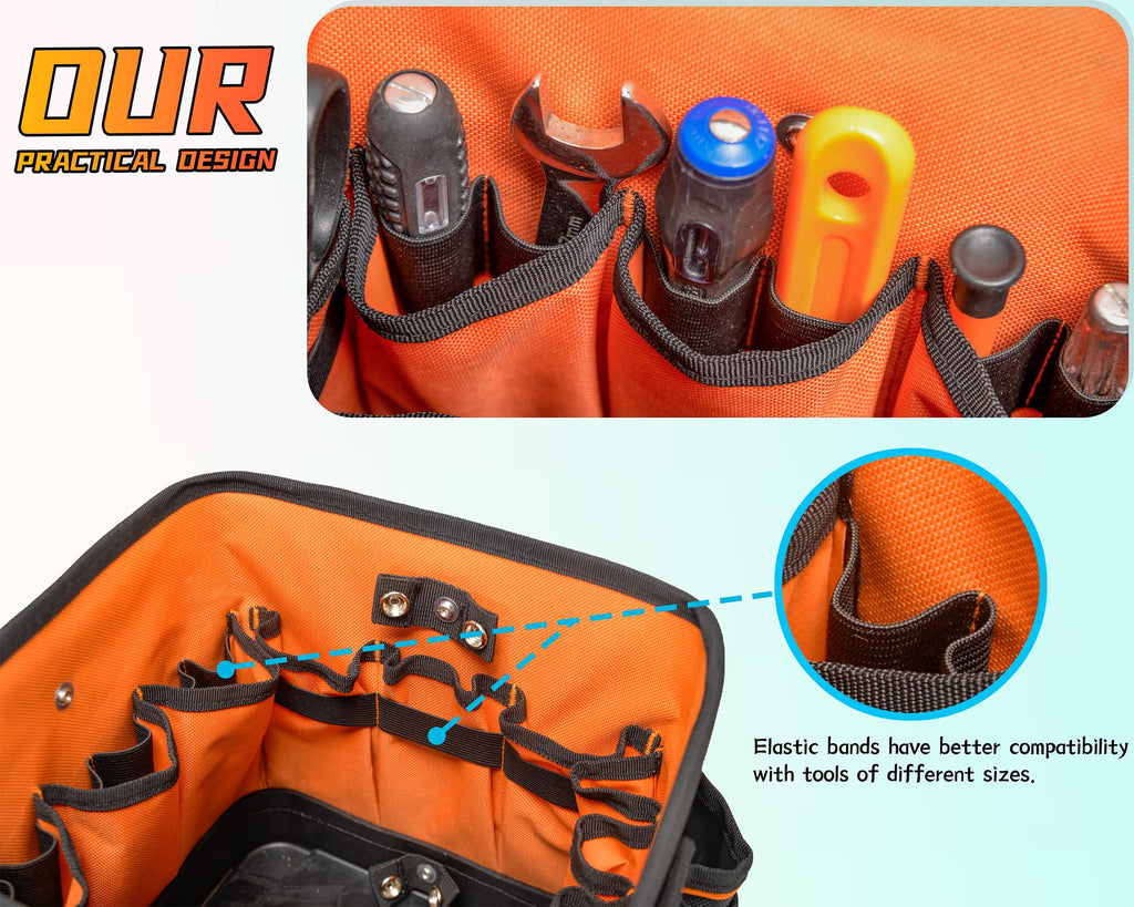 10" Compact Open-Top Tool Tote Bag W83329