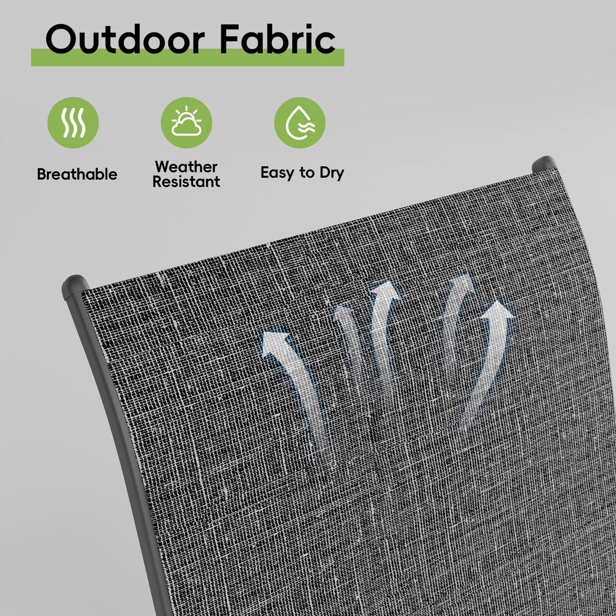 Dark Grey Metal Patio Chairs Set of 4 Q7041
