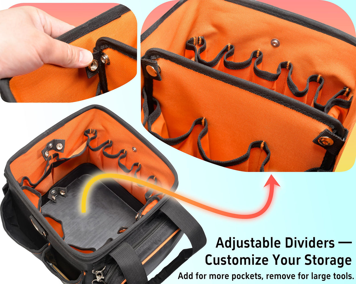 10" Compact Open-Top Tool Tote Bag W83329