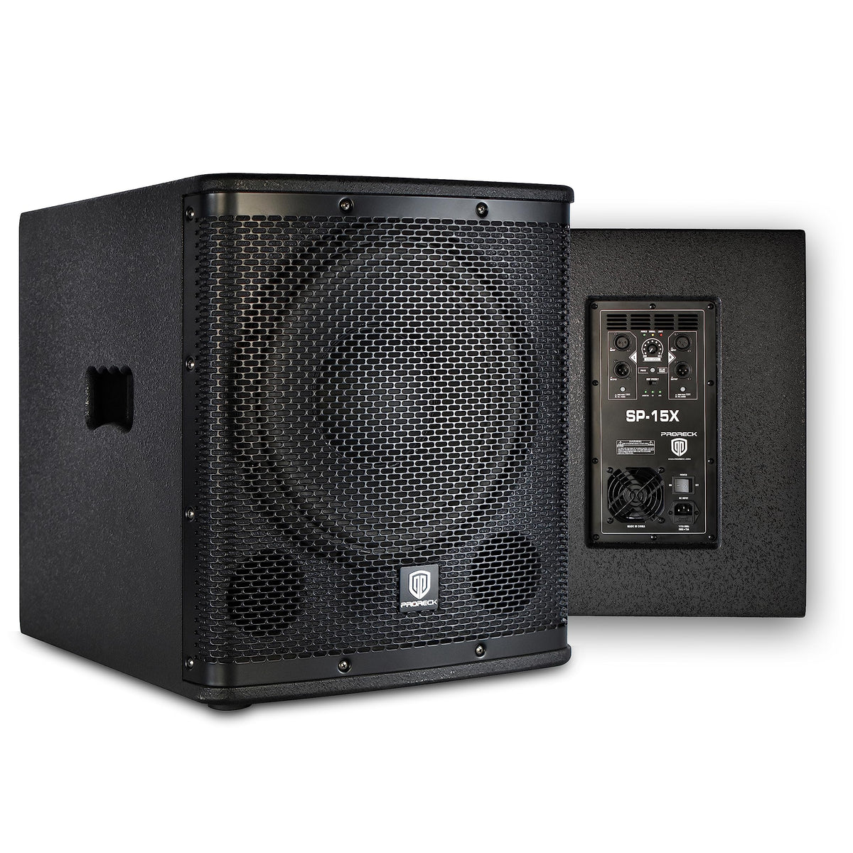 Powered 15 inch PA DJ Subwoofer with Class-D Amplifier, Black D2837
